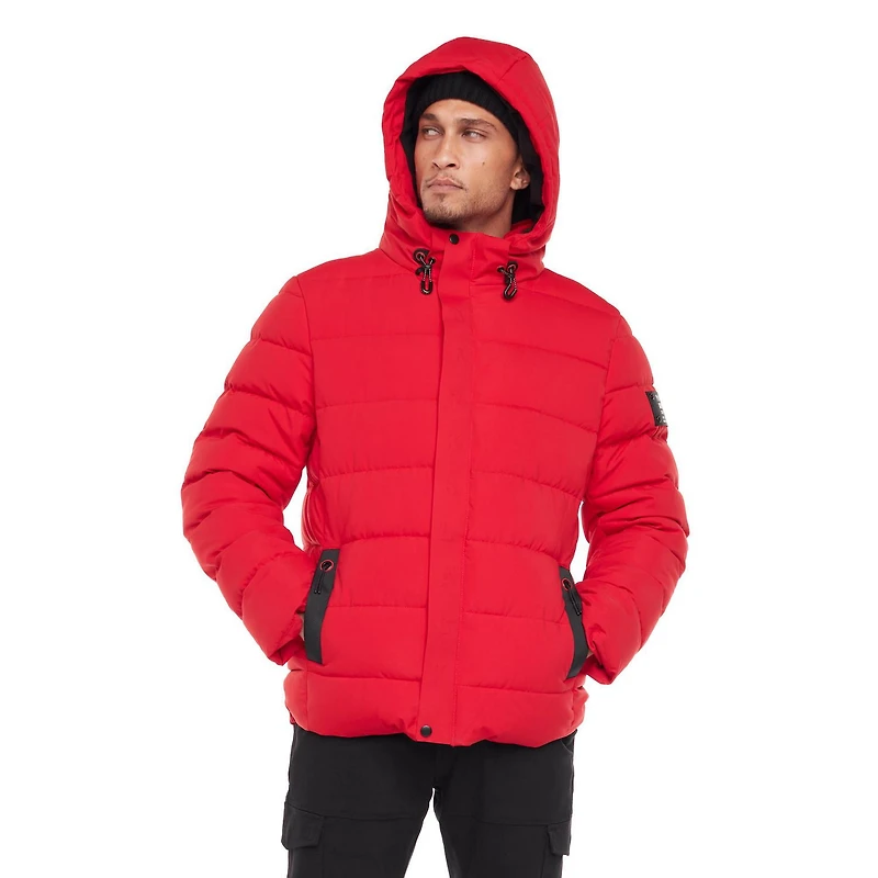 Veste moltonnée à capuche Dark Black
