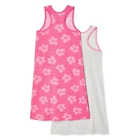 Lot de 2 chemises nuit style débardeur George pour filles