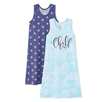 George Girls' Tank Nightshirt 2-Pack