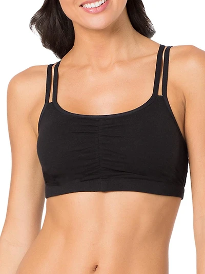 Fruit of the Loom Women's Spaghetti Strap Cotton Sports Bra, 3-Pack