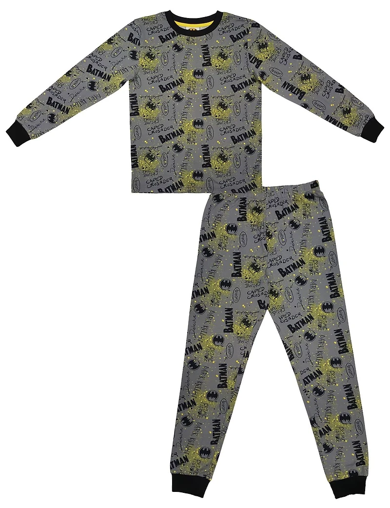 Batman Ensemble de pyjama 2 pièces à manches longues pour garçon