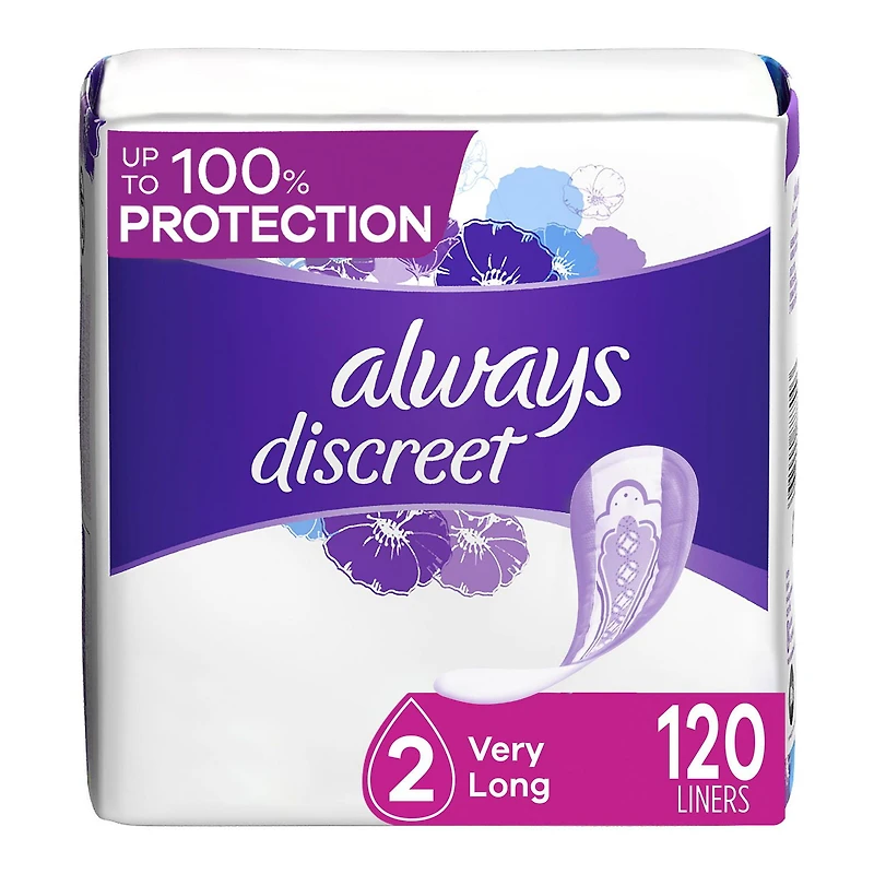 Protège-dessous d’incontinence Always Discreet, réguliers, degré d’absorption très léger, pour les fuites urinaires