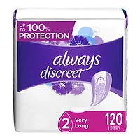 Protège-dessous d’incontinence Always Discreet, réguliers, degré d’absorption très léger, pour les fuites urinaires