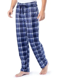 Fruit of the Loom Men's Microsuede Fleece Lounge Pants, blue, Sizes S, M, L and XL