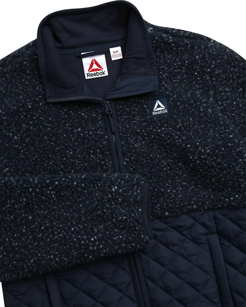 Reebok Women's Sherpa and Diamond Quilt Mix Jacket