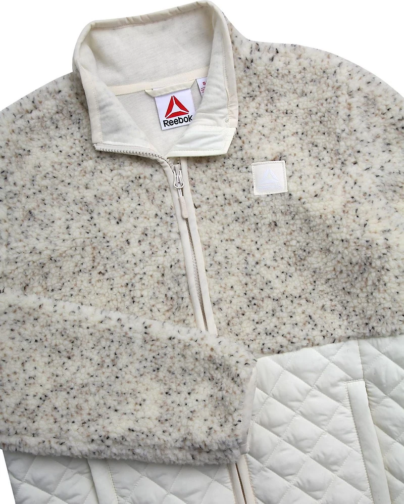 Reebok Women's Sherpa and Diamond Quilt Mix Jacket