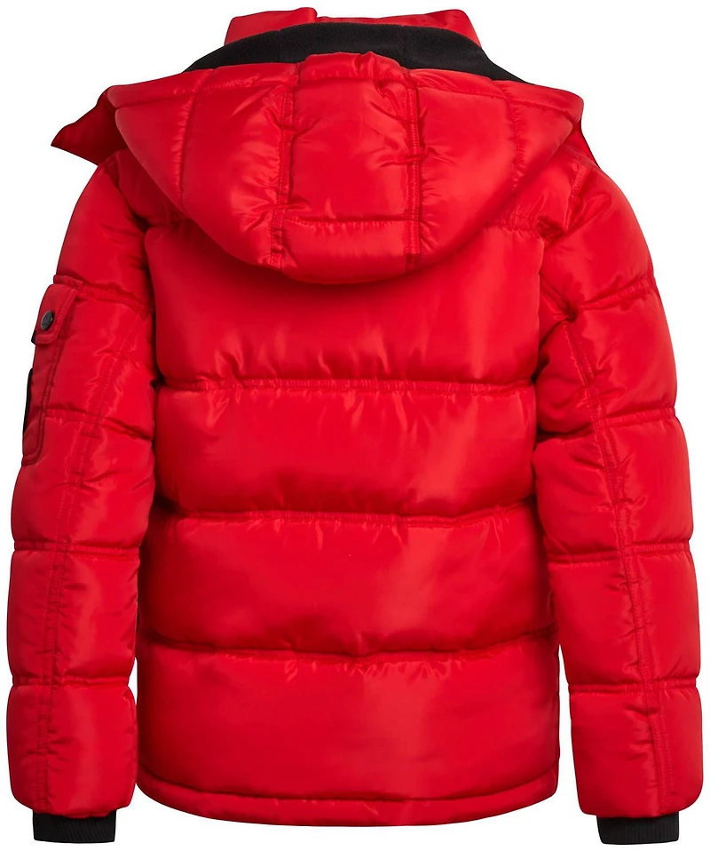 Reebok Boys' Puffer Coat with Shape Retention Fabric, Reebok Boy's Coat