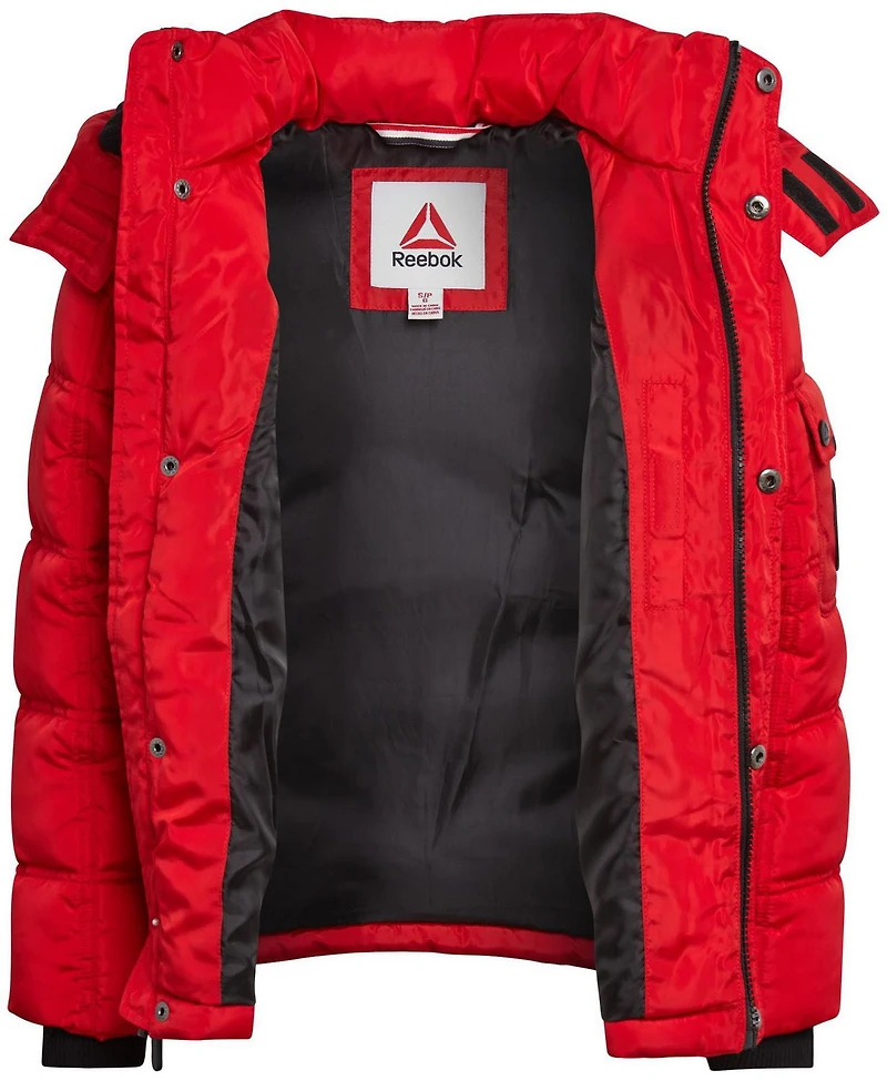 Reebok Boys' Puffer Coat with Shape Retention Fabric, Reebok Boy's Coat