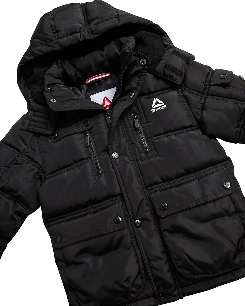 Reebok Boys' Puffer Coat with Shape Retention Fabric