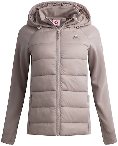 Veste pour femmes Reebok en maille extensible et tissu matelassé isolant