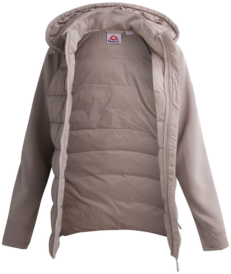 Veste pour femmes Reebok en maille extensible et tissu matelassé isolant