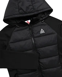 Veste pour femmes Reebok en maille extensible et tissu matelassé isolant