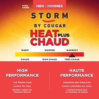 Lot de 3 Paires de Mi-Chaussettes en Laine Storm by Cougar pour Hommes Chaussettes Thermiques Homme, 3 paires