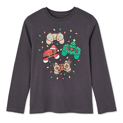 T-shirt à manches longues George pour garçons Tailles TP–TG