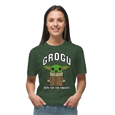 Ladies Star Wars Grogu Snacks Please Short Sleeve T-Shirt