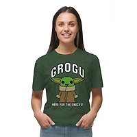 Ladies Star Wars Grogu Snacks Please Short Sleeve T-Shirt