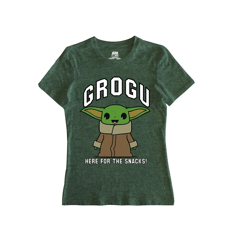 Ladies Star Wars Grogu Snacks Please Short Sleeve T-Shirt