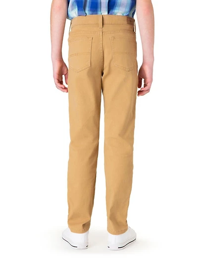 U.S. Polo Assn. Pantalon Droit en Sergé Extensible pour Garçon