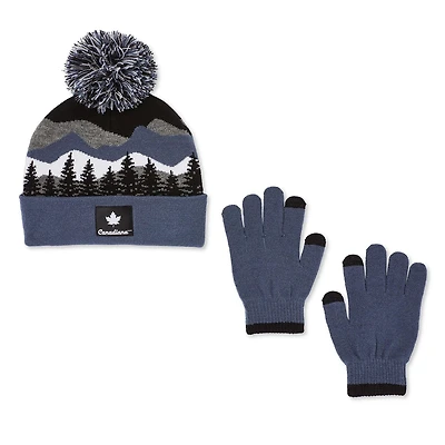 Ensemble 2 pièces avec tuque Canadiana collection non genrée pour enfants