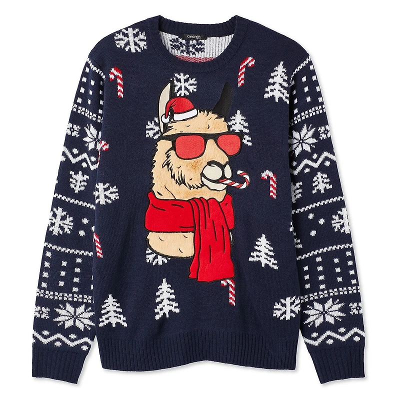 George Men's Holiday Novelty Sweater, Sizes S-XL