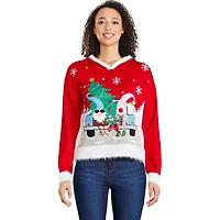 Chandail de Noël à capuchon George pour femmes