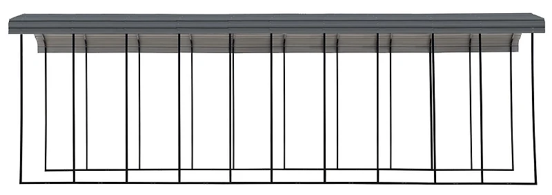 Abri d’auto Arrow, 14x47x14, charbon