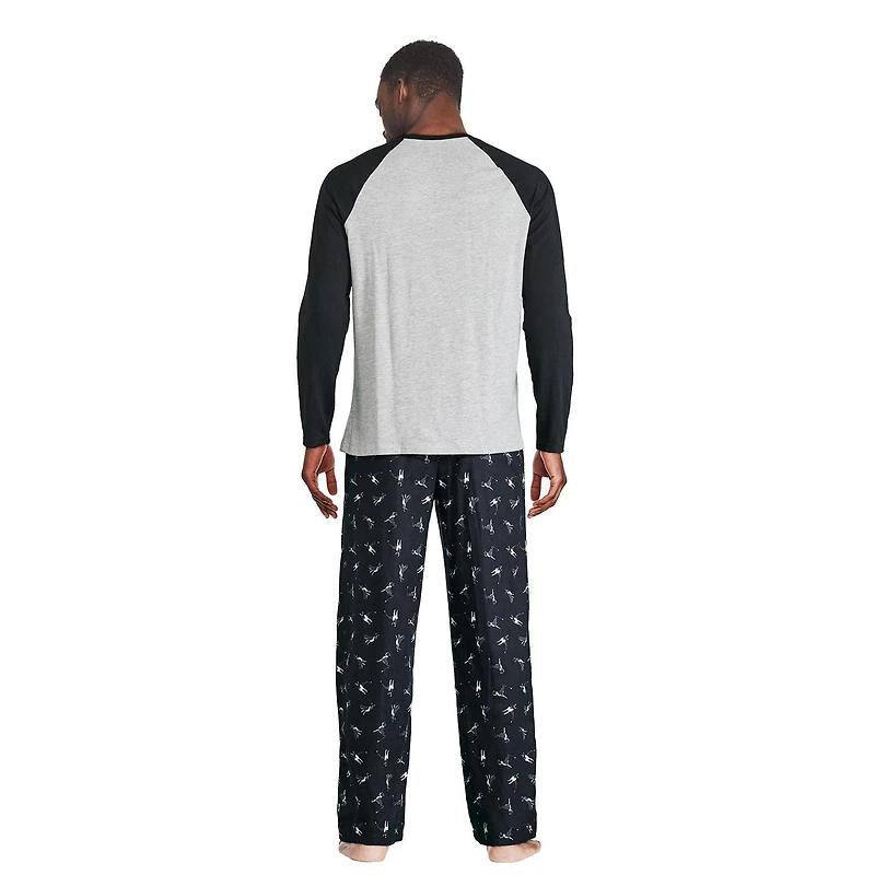 George Men's Raglan Pajama 2-Piece Set, Sizes S-2XL