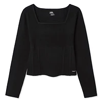 Haut à coutures Justice pour filles Tailles TP–TG