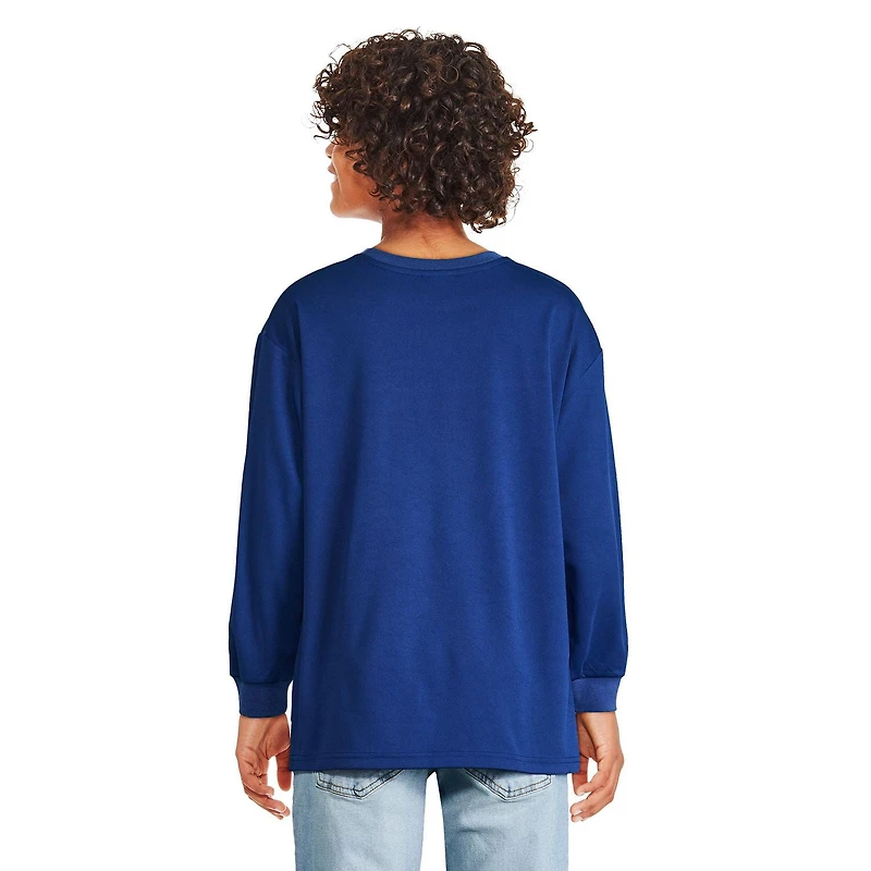 T-shirt en maille à manches longues Sonic le hérisson pour garçons Tailles TP–TG