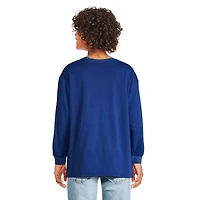 T-shirt en maille à manches longues Sonic le hérisson pour garçons Tailles TP–TG
