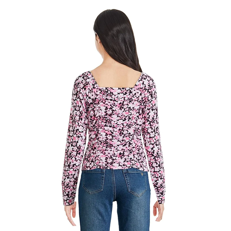 Justice Girls' Printed Lace Top, Sizes XS-XL