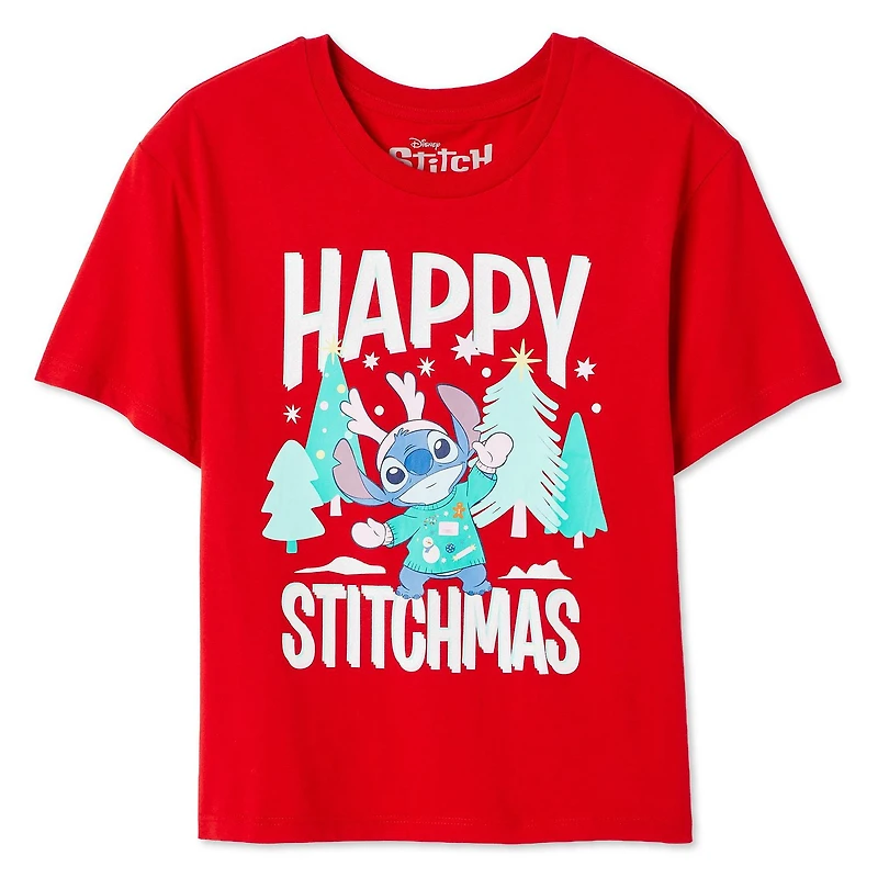 Disney Girls' Stitch Short Sleeve Tee, Sizes XS-XL
