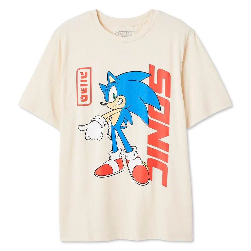 T-shirt à manches courtes Sonic le hérisson pour garçons Tailles TP-G