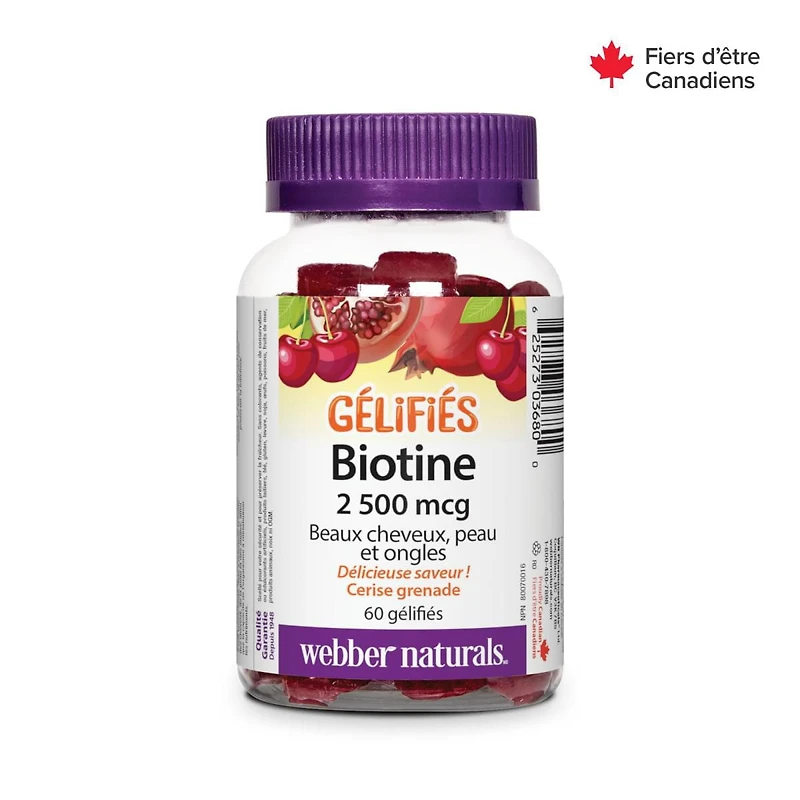 Webber Naturals® Biotin Gummies, 2500 Mcg