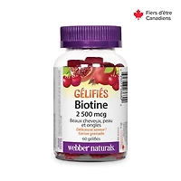 Webber Naturals® Biotin Gummies, 2500 Mcg