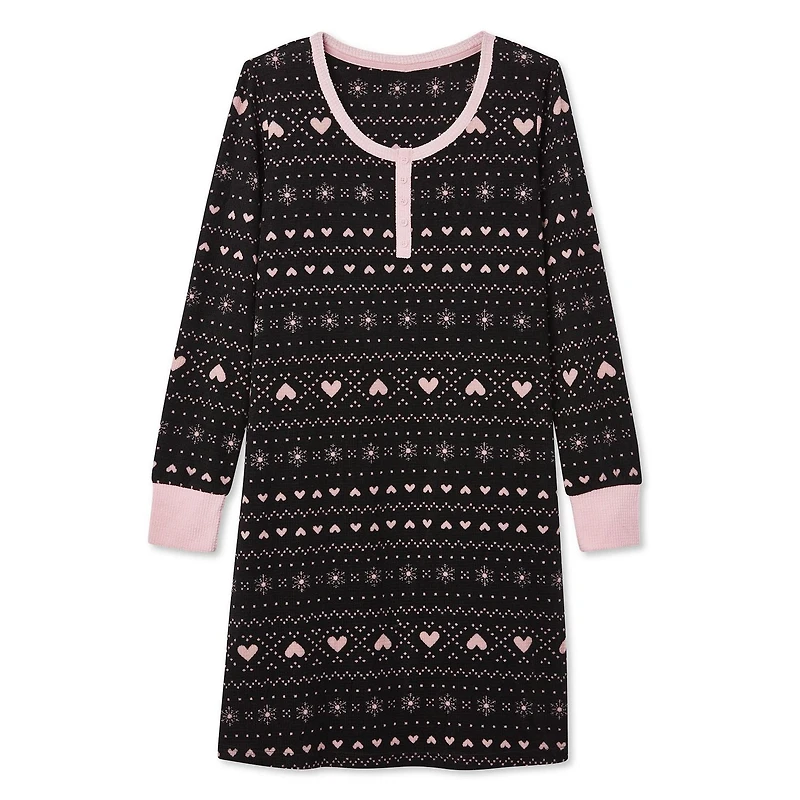Chemise de nuit en tricot gaufré George pour femmes