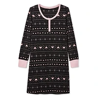 Chemise de nuit en tricot gaufré George pour femmes