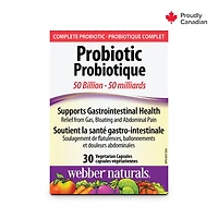Webber Naturals Probiotique, 50 milliards 30 capsules végétariennes