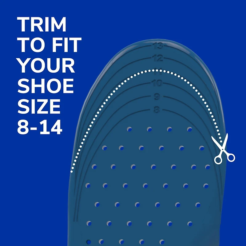 Orthèses à soutien robuste du Dr. Scholl’s, pour grandes et fortes tailles, plus de 200 livres, grands pieds, pour hommes, taille 8-14, 1 paire