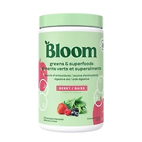 Bloom Nutrition Greens & Superfoods Powder, Berry, 25 Servings, Berry Flavour -- 25 Servings