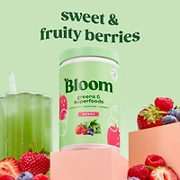 Bloom Nutrition Greens & Superfoods – Poudre de superaliments et de légumes verts, saveur baies, 25 portions Saveur Baies – 25 Portions