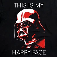 Star Wars Men's Vader Happy Face Short Sleeve T-Shirt, Sizes: S-XL