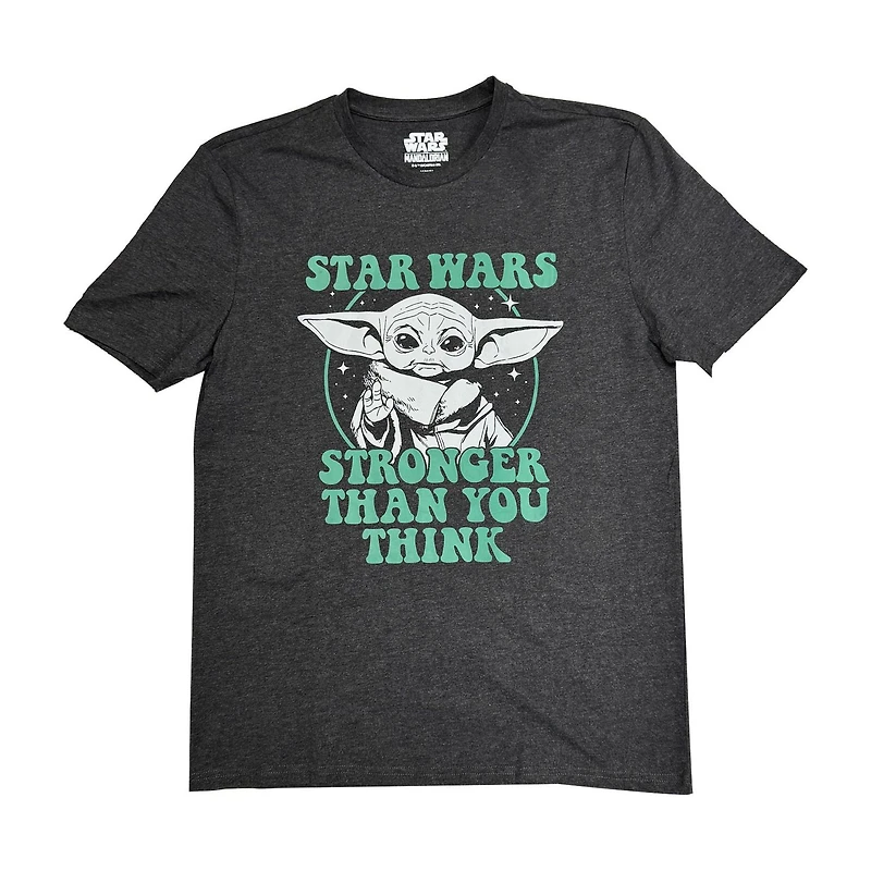Star Wars The Mandalorian T-shirt à manches courtes Grogu Force pour hommes Tailles: P-TG