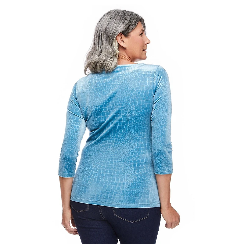 Penmans Women's Embossed Velour Top