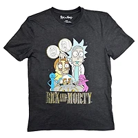 Rick et Morty T-shirt à manches courtes Bling pour hommes Tailles: P-TG