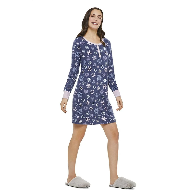 Chemise de nuit en tricot gaufré George pour femmes
