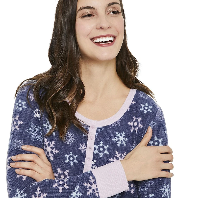 Chemise de nuit en tricot gaufré George pour femmes