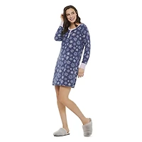 Chemise de nuit en tricot gaufré George pour femmes