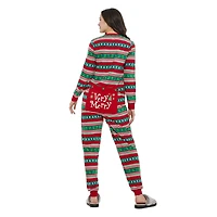 Pyjama de Noël avec rabat arrière au thème familial George