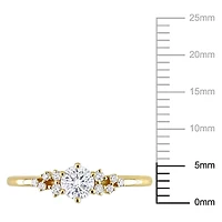 Miabella Bague de fiançailles en or jaune 10K avec diamant 1/2 carat P.T.